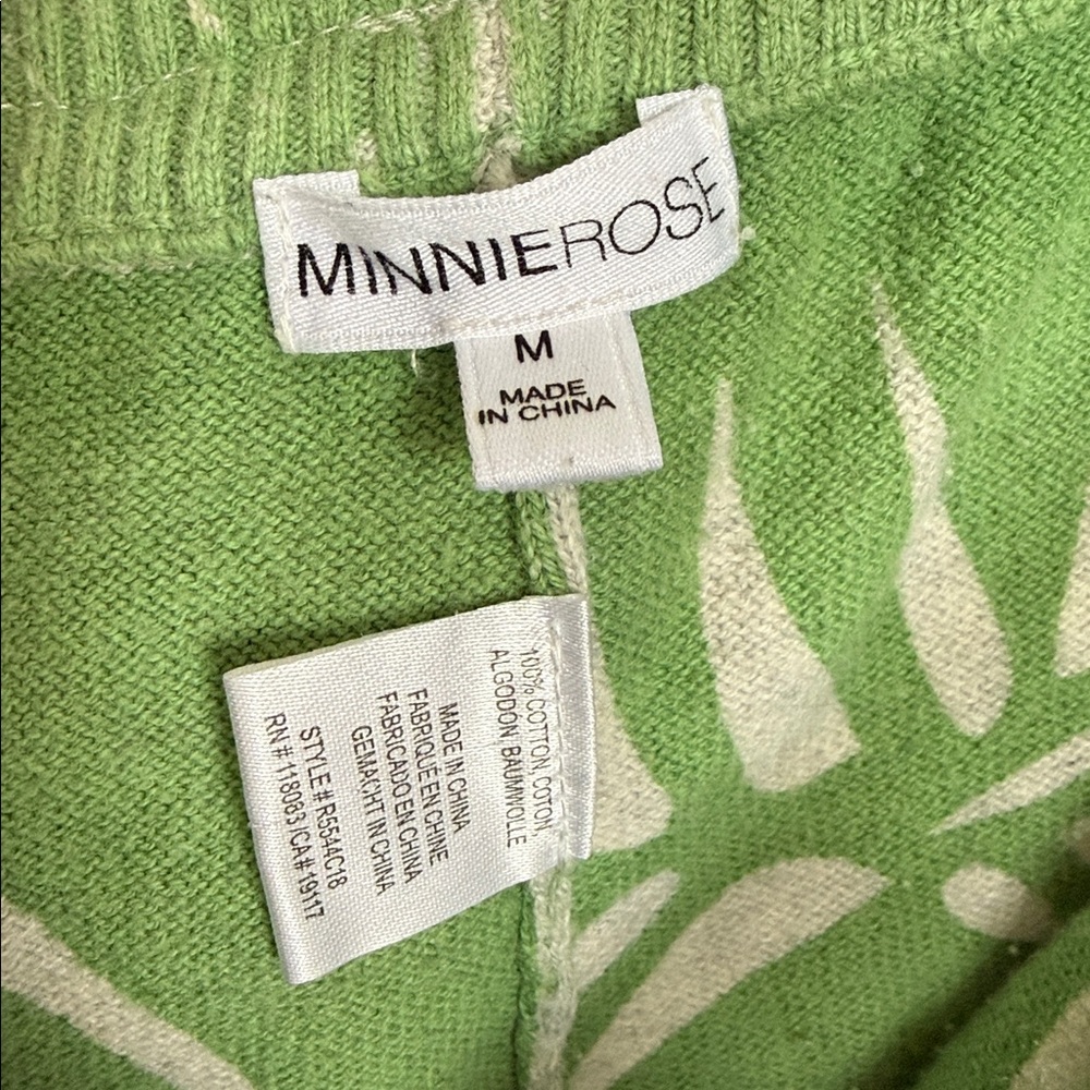 Minnie Rose Beverly Hills hotel Gray and Green Palm Print sweatpants - Picture 6 of 6